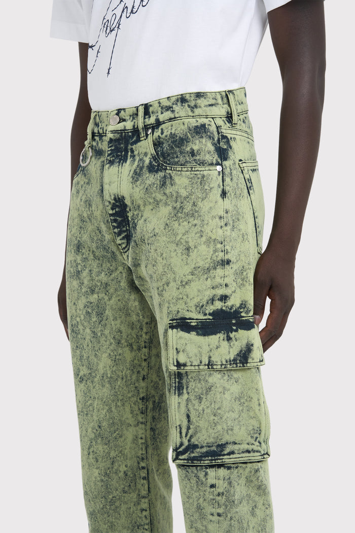 Études SURFACE DENIM ACID DYED OLIVE Trousers 4
