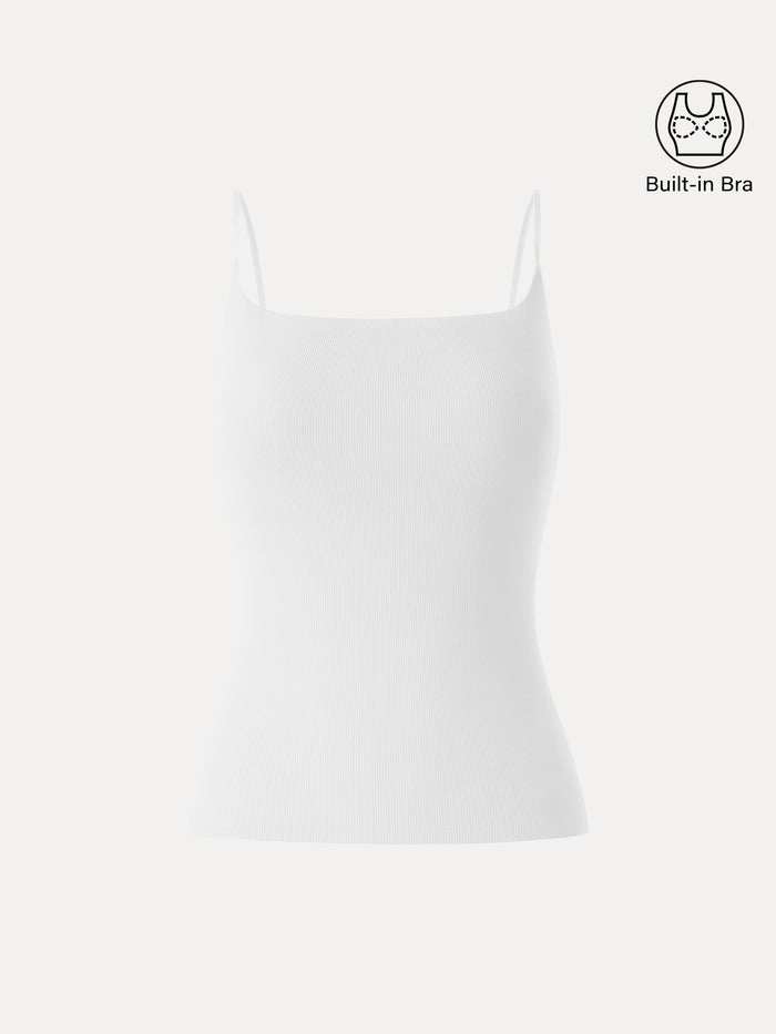 OGLmove Sweat-Wicking Square Neck Stretchy Spaghetti Bra Tank