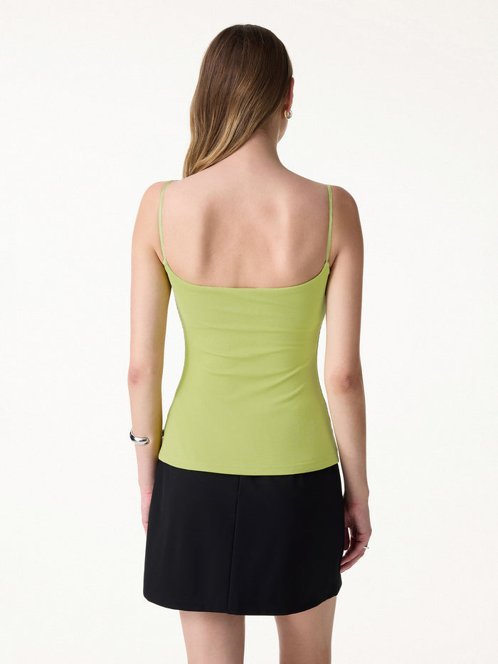 OGLmove Square Neck Stretchy Spaghetti Bra Tank