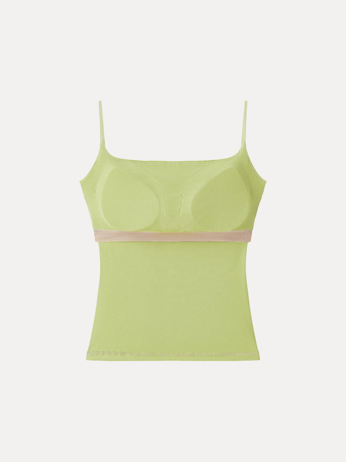 OGLmove Square Neck Stretchy Spaghetti Bra Tank