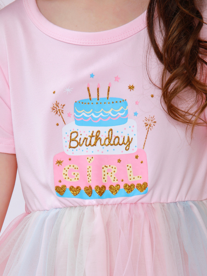 Sweet Wish Pink Birthday Cake Tulle Dress Mia Belle Girls