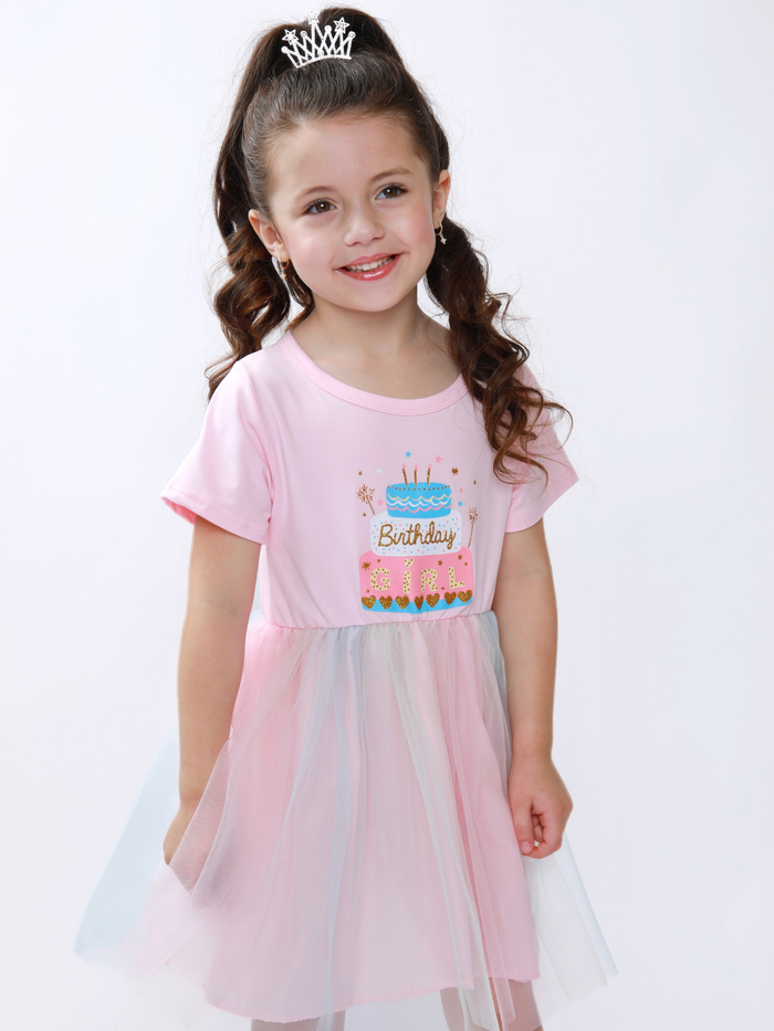 Sweet Wish Pink Birthday Cake Tulle Dress Mia Belle Girls