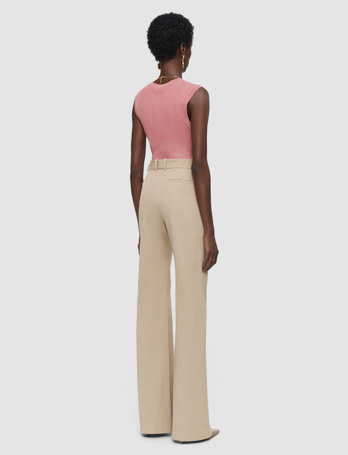Beige Tafira Gabrdine Stretch Trousers - Joseph