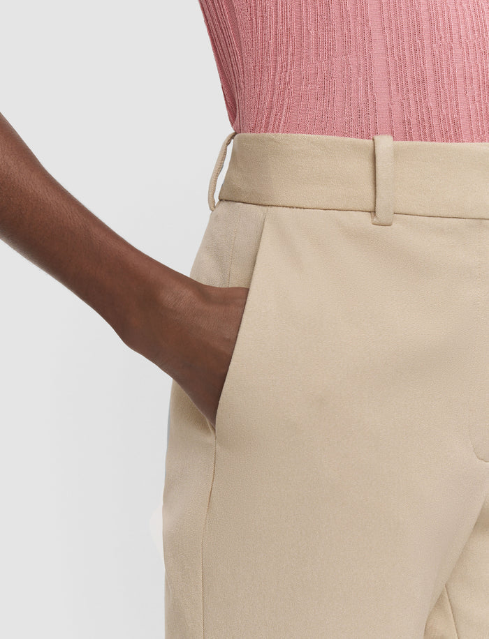 Beige Tafira Gabrdine Stretch Trousers - Joseph