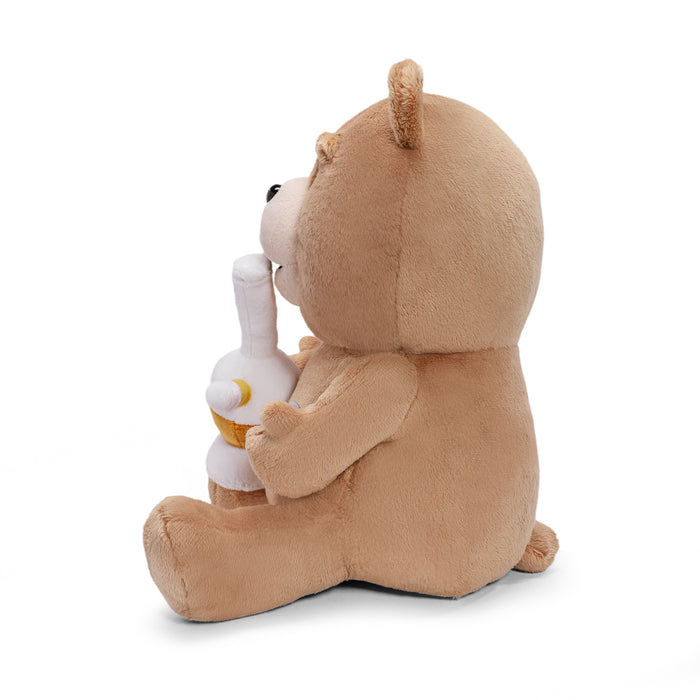 13-inch Ted plush toy with sound from the Kidrobot Ted TV Show, soft fabric and detailed character features.