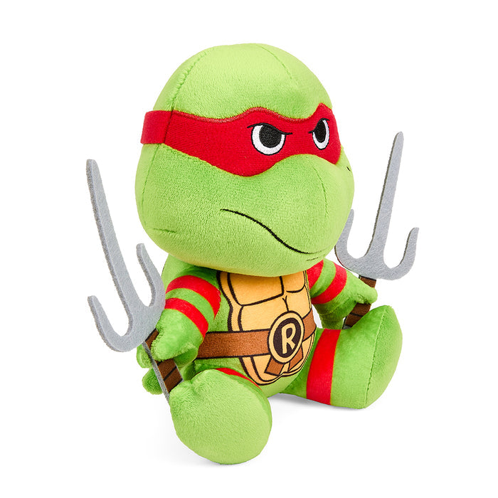 Teenage Mutant Ninja Turtles Raphael 7.5-inch Phunny plush toy with detailed turtle costume and expressive face.