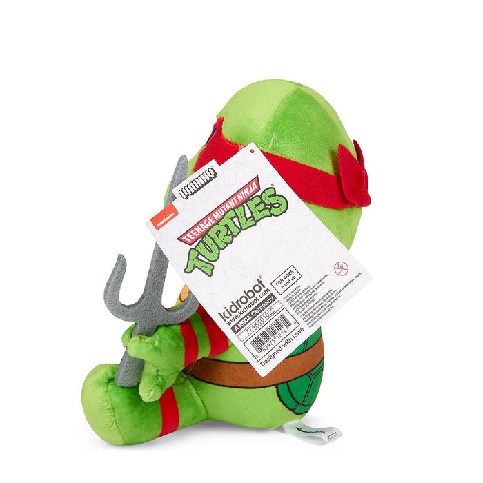 Teenage Mutant Ninja Turtles Raphael 7.5-inch plush toy, soft and cuddly Raphael character from the cartoon series.