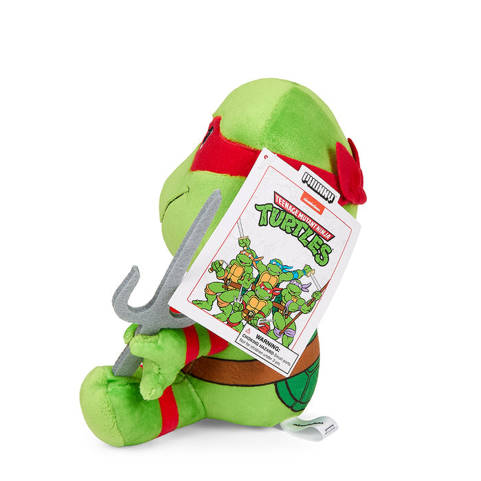 Teenage Mutant Ninja Turtles Raphael 7.5-inch Phunny plush toy featuring detailed cartoon character design.