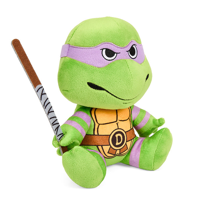 Teenage Mutant Ninja Turtles Donatello Phunny plush toy, 7.5-inch cartoon character with purple mask and soft plush material.