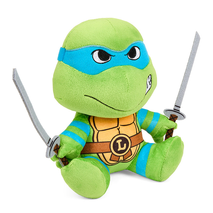 Teenage Mutant Ninja Turtles Leonardo Phunny plush toy, 7.5-inch soft cartoon character plush from the Teenage Mutant Ninja Turtles series.
