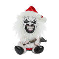 Terrifier Santa Art the Clown Phunny Plush, soft plush toy featuring a creepy clown dressed as Santa Claus, from the Terrifier brand.
