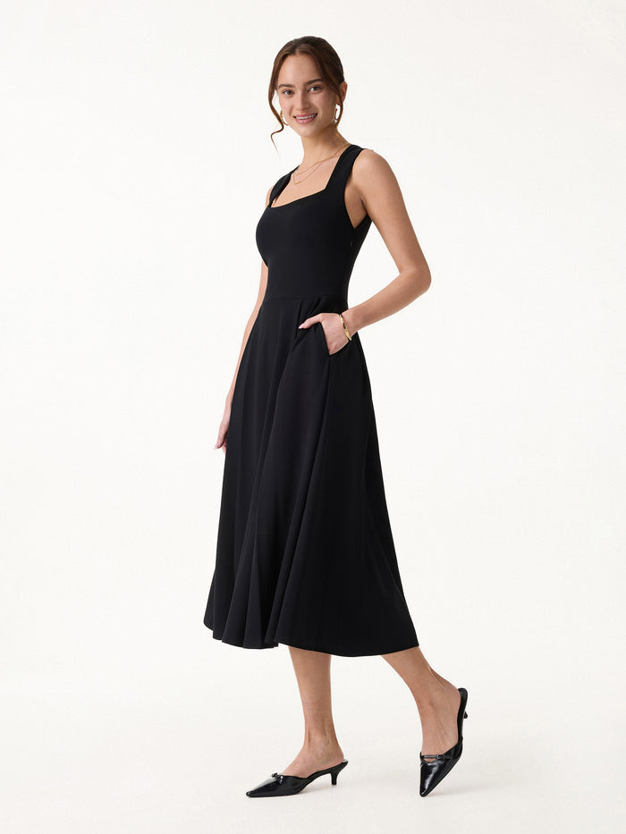 OGLmove The Anytime Little Black Bra Dress with Pockets
