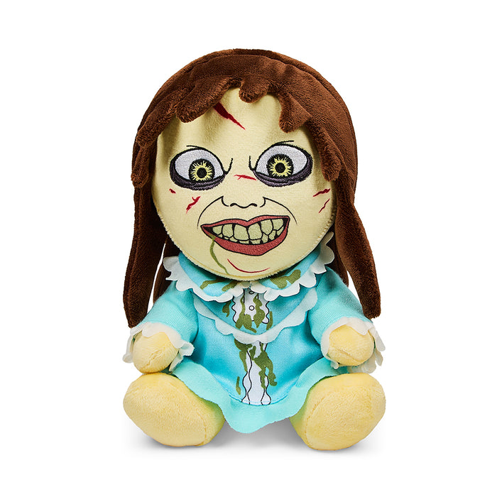 8-inch Regan plush from The Exorcist Phunny series by Kidrobot, featuring a soft, detailed plush of the iconic character.
