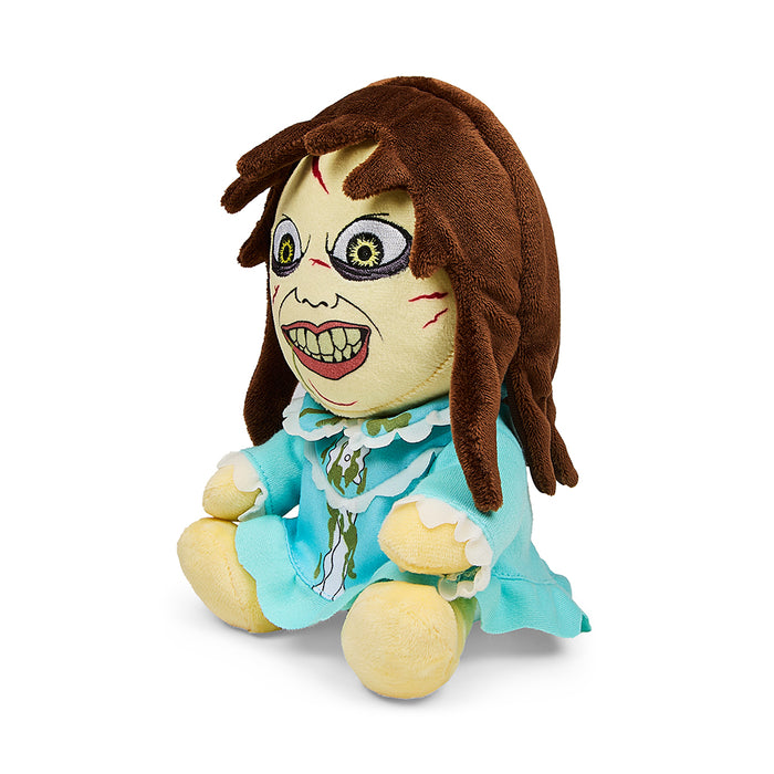 8-inch Regan Phunny plush from The Exorcist by Kidrobot, featuring detailed plush of the iconic character with expressive eyes and costume.