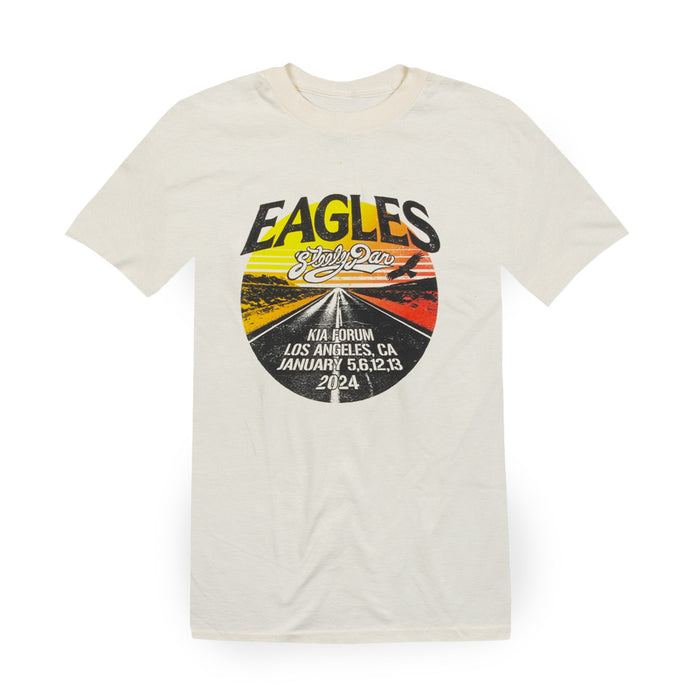 tee-cream-sunset with eagle over road steely dan kia forum los angeles 2024