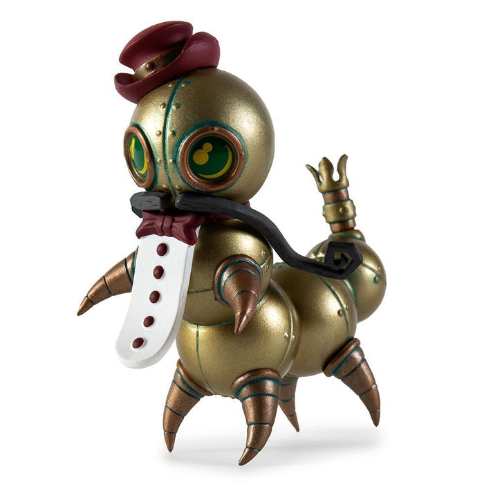 Mini Art Figure from The Mechtorians series by Doktor A, vinyl toy, single blind box collectible, detailed and stylized design.