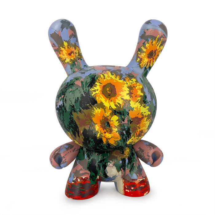The Met 3-Inch Showpiece Dunny featuring Monet Bouquet of Sunflowers, a limited edition collectible art toy.