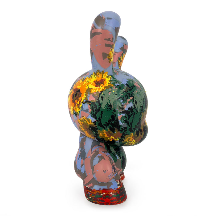 The Met 3-Inch Showpiece Dunny featuring Monet Bouquet of Sunflowers, a limited edition collectible art toy.
