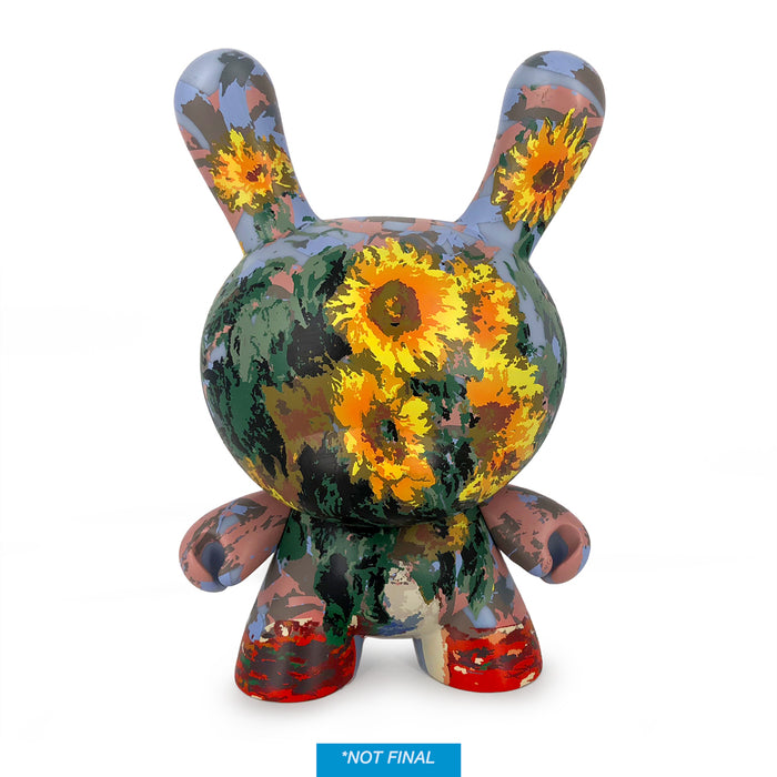 The Met 3-inch Dunny showpiece featuring Monet Bouquet of Sunflowers in a limited edition design.