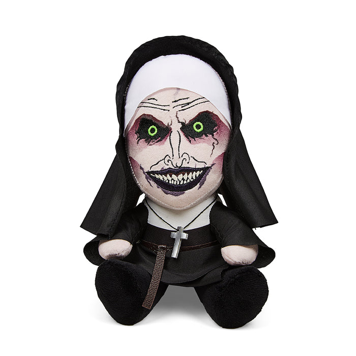 Soft 8-inch Valak Nun plush by Kidrobot featuring detailed stitching and a cute, spooky design from The Nun movie collection.