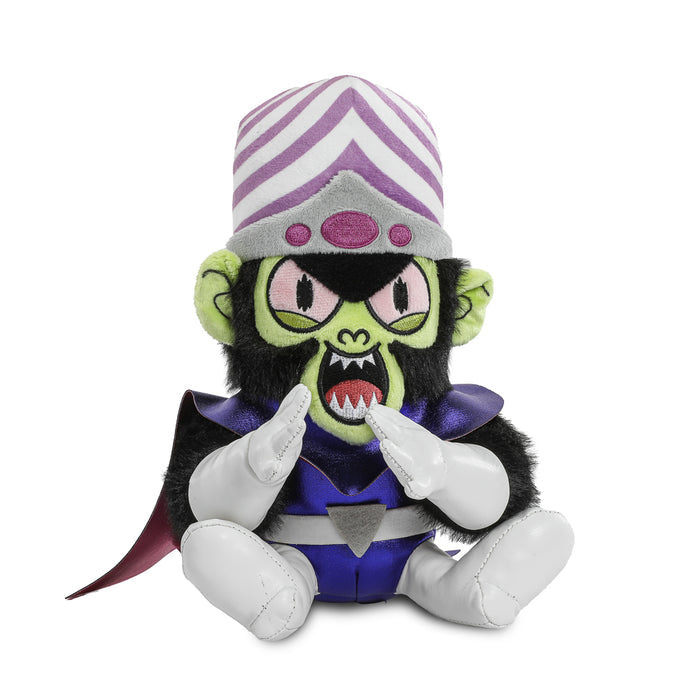 Powerpuff Girls Mojo Jojo and HIM Phunny plush toys from the 2-pack bundle, soft and collectible character plushies.