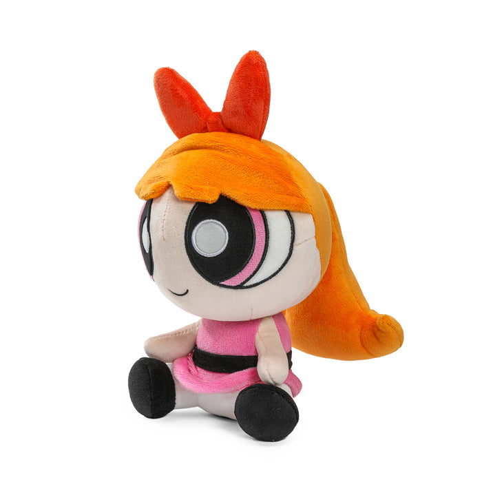 Blossom plush toy from Powerpuff Girls Phunny Plush collection, soft fabric character with pink dress and signature hairstyle.