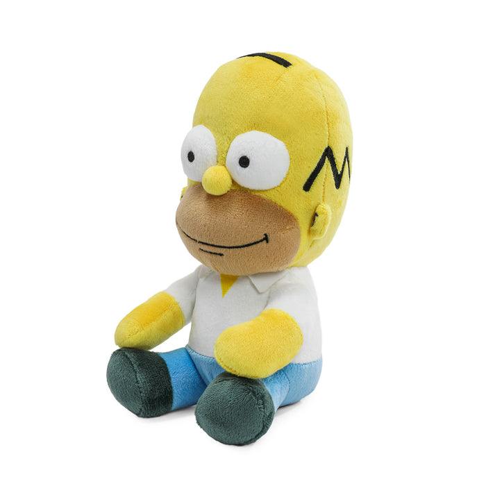 Homer Simpson plush toy from The Simpsons Phunny Plush collection, soft fabric character with detailed facial features.