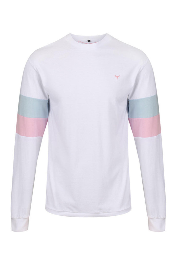 Thornham Unisex Long Sleeved T-Shirt - White - Whale Of A Time Clothing