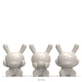 Three Wise Dunnys porcelain 5-inch 3-pack in white by Kidrobot, limited edition collectible Dunny figures, sold out.
