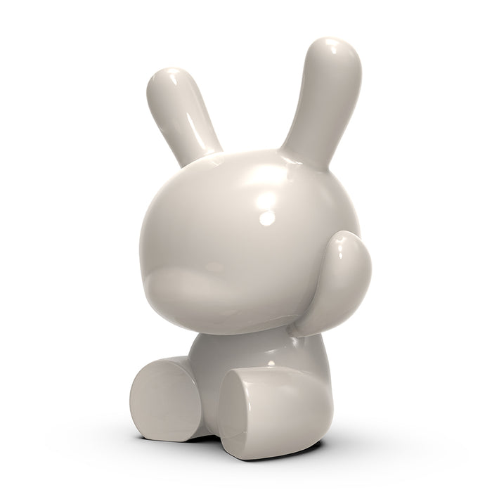 Three Kidrobot White Edition 5-inch porcelain Dunnys in a limited 3-pack, featuring unique Three Wise Dunnys designs.