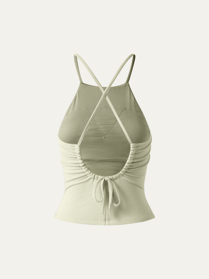 OGLmove Tie Back Bandless Brami Crop Top