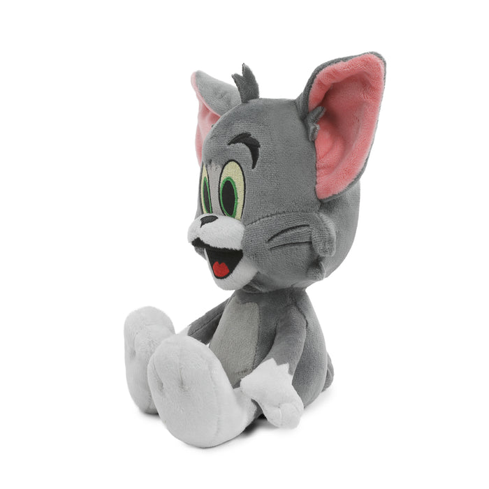 Tom and Jerry Tom Phunny plush toy showing Tom's gray fur, white face, and soft fabric, perfect for fans of the classic cartoon.