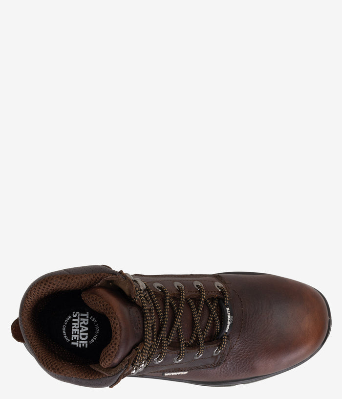 Trade Street Keystone 6" Composite Toe Waterproof Boot - Brown
