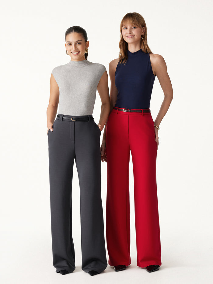 OGLmove TravelEase Lyocell High-Rise Wide Leg Pants with Pockets