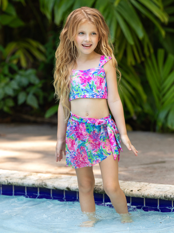Tropical Bloom Sarong Swimsuit Cover-Up