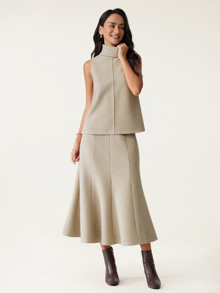 OGLmove Turtle Neck Split Hem Top