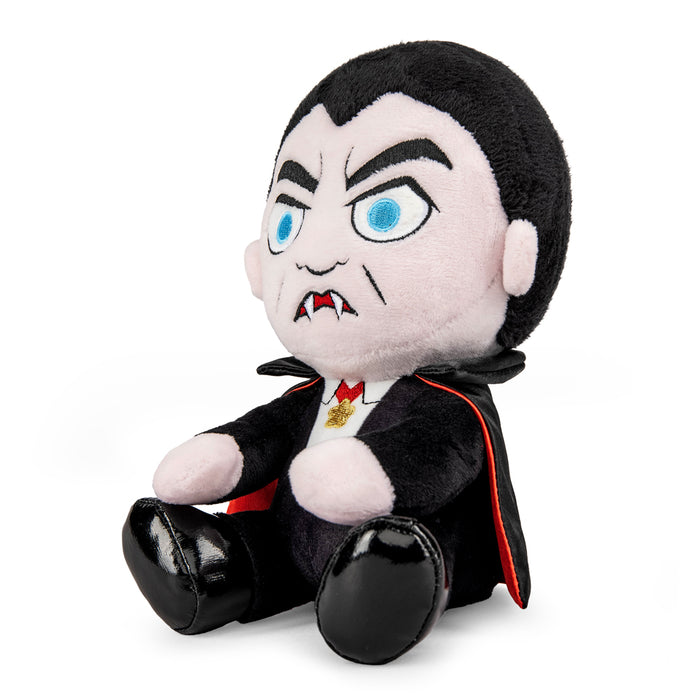 Universal Monsters Dracula 8-inch Phunny Plush by Kidrobot, soft fabric plush toy featuring Dracula character design.