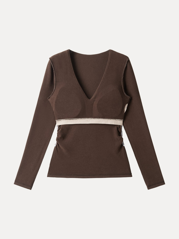 OGLmove V-Neck Ruched Sides Bra Top