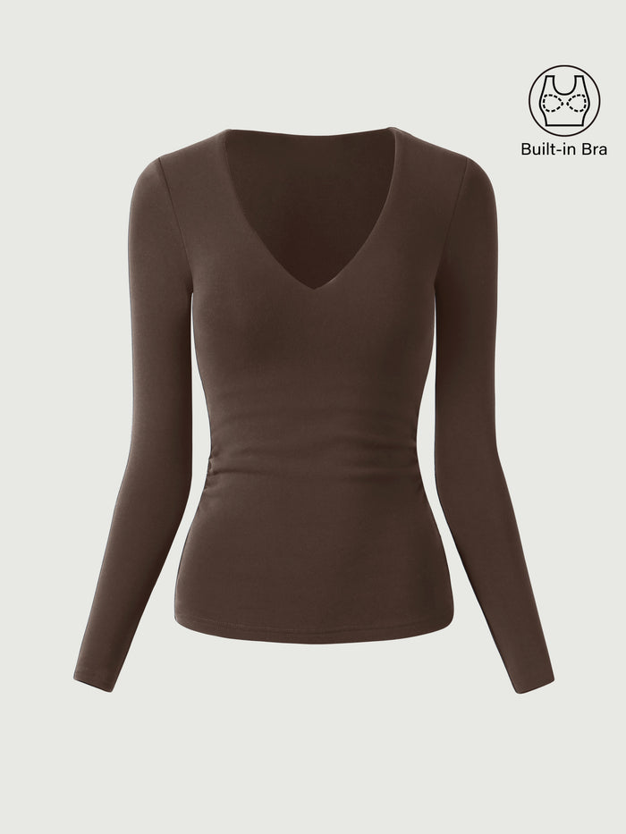 OGLmove V-Neck Ruched Sides Bra Top