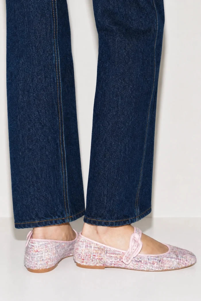Verona Ballet Flat Tulip Printed Tweed Ballet Larroudé