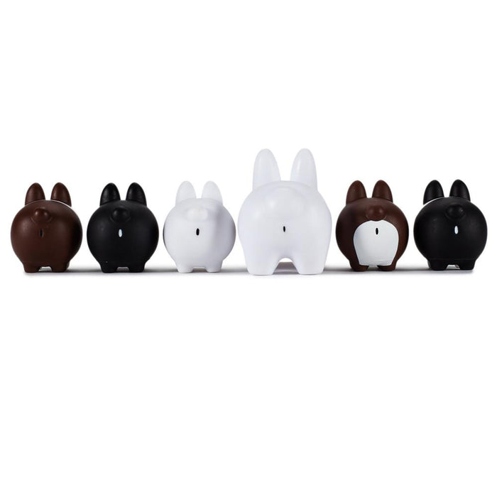 Set of six vinyl Labbit figures with Littons, featuring 1.5-inch collectible characters from the Labbit brand.