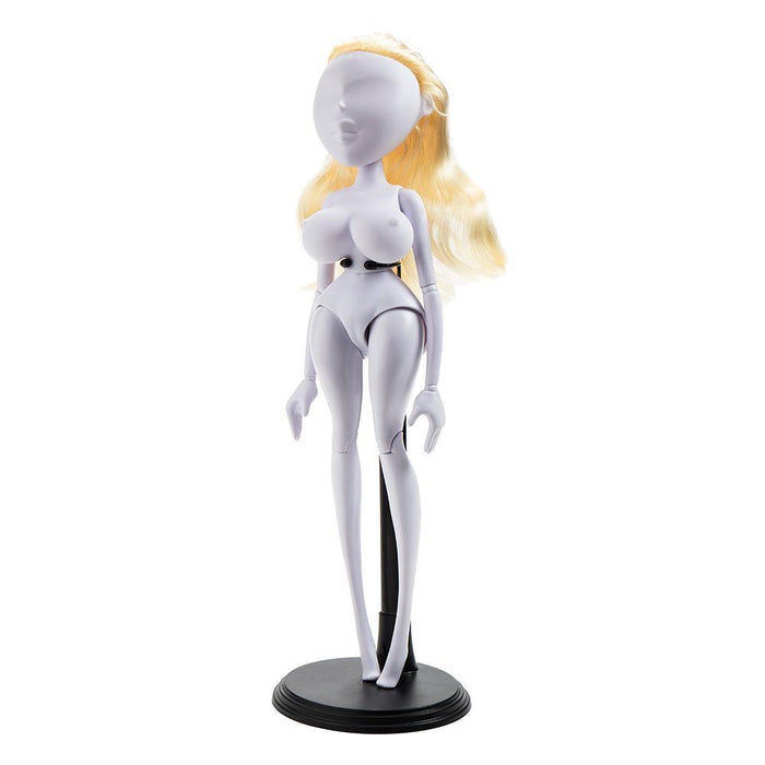 Vladonna blonde hair DIY alternative fashion doll art figure with vinyl body and customizable hairstyle, detailed and expressive.