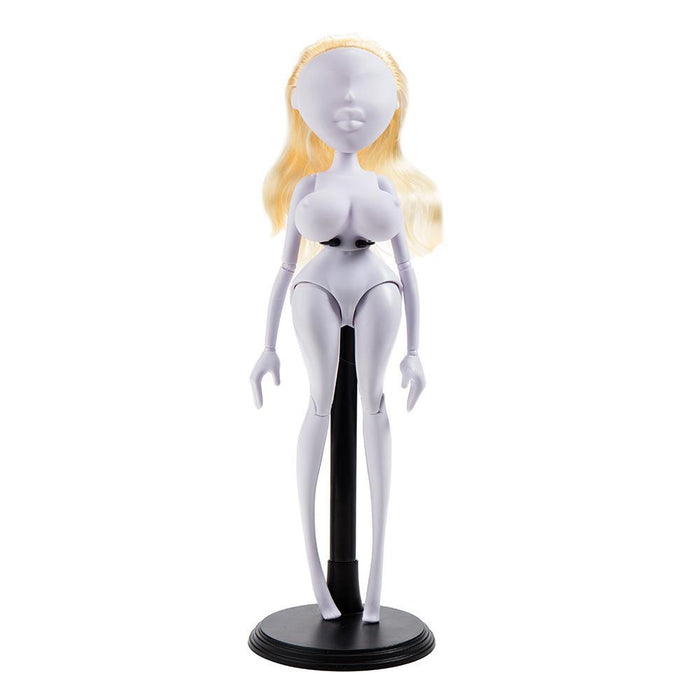 Vladonna Blonde Hair DIY Alternative Fashion Doll art figure with vinyl body and customizable blonde hair design.