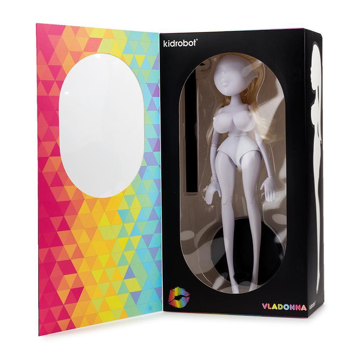 Vladonna Blonde Hair DIY Alternative Fashion Doll art figure with long blonde hair and unique vinyl design.