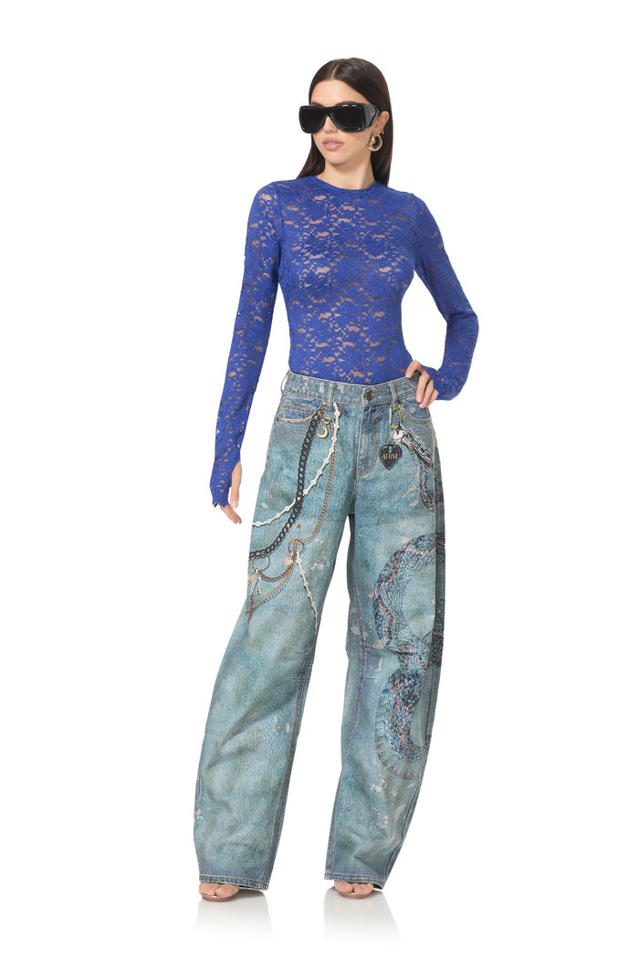Walker Barrel Pant - Grunge Print
