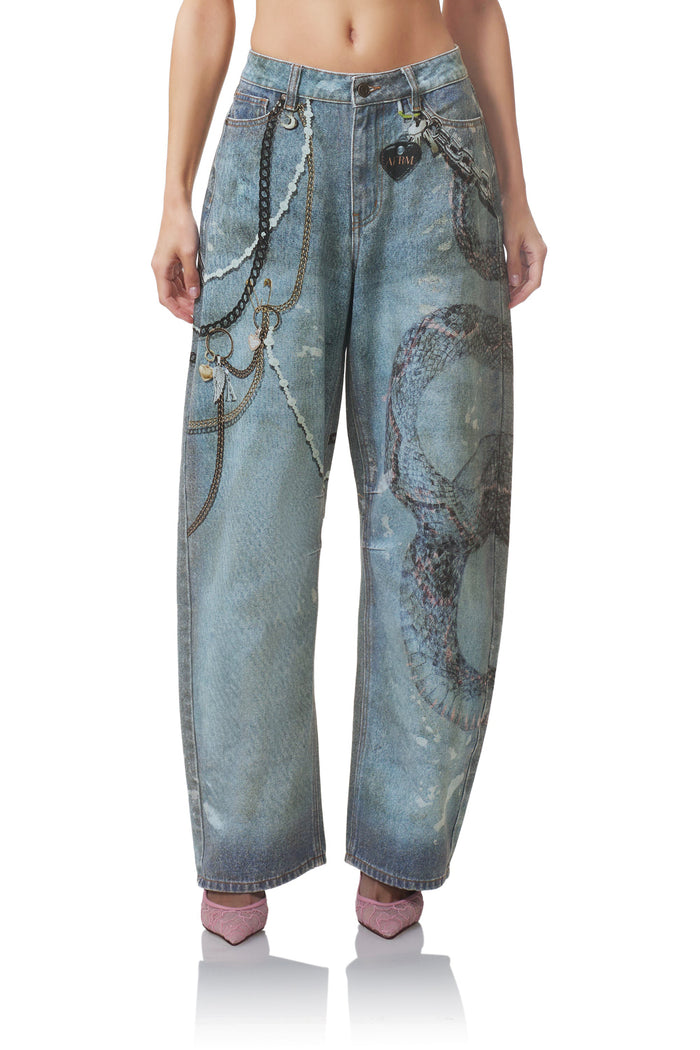 Walker Barrel Pant - Grunge Print