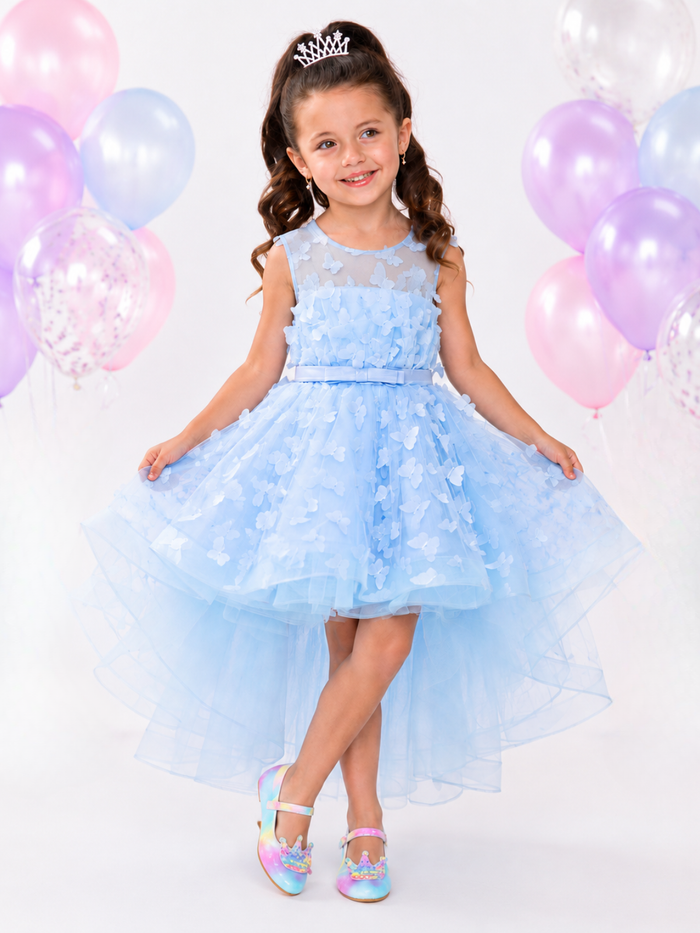 When Dreams Come True Blue Butterfly Dress Mia Belle Girls