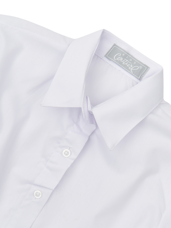 White Collared Dress Shirt by Kids Couture Mia Belle Girls