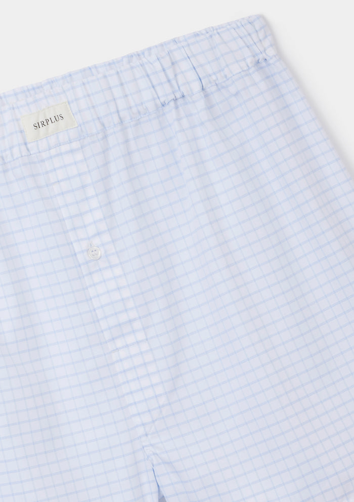 Blue Graph Check Boxer Shorts, Boxer Shorts - SIRPLUS