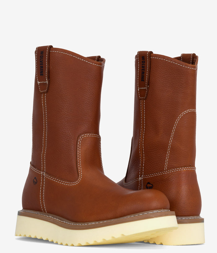 Wolverine 10" Wellington Pull-on Boot - Brown
